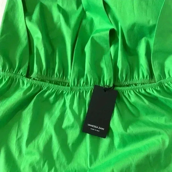 BNWT Made in Italy Women’s Vanessa Zani maxi dress size XL  in acid Green Colour - Picture 4 of 5